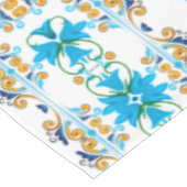 sizilianischer, italienischer Stil, Majolika-Muste Tischdecke (Schrägansicht)