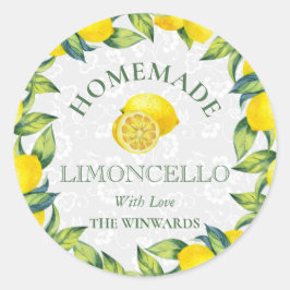 Sizilianischer Limoncello Centro Runder Aufkleber