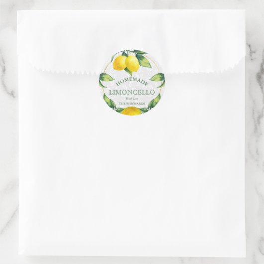Sizilianischer Limoncello Centro Runder Aufkleber (Tasche)