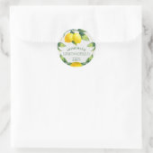 Sizilianischer Limoncello Centro Runder Aufkleber (Tasche)