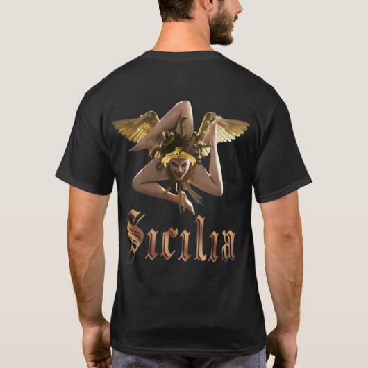 Sizilianischer Medusa Chiaroscuro T - Shirt (Rückseite)