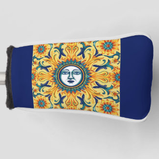 Sizilianischer Sonnen-Gesicht-Putter-Cover Golf Headcover