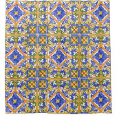 sizilianischer Stil, Majolika, Sommer, buntes Must Duschvorhang (Vorderseite)