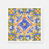 sizilianischer Stil, Majolika, Sommer, buntes Must Serviette (Vorderseite)