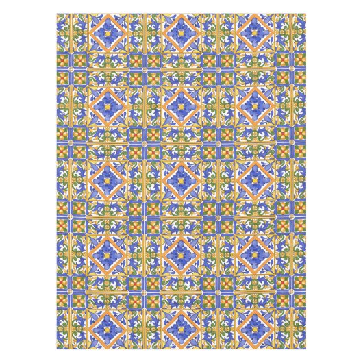 sizilianischer Stil, Majolika, Sommer, buntes Must Tischdecke (Vorderseite)