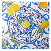 sizilianischer Stil, Majolika, Zitronen Fliese (Vorderseite)
