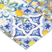 sizilianischer Stil, Majolika, Zitronen Tischdecke (Schrägansicht)