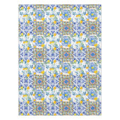 sizilianischer Stil, Majolika, Zitronen Tischdecke (Vorderseite)