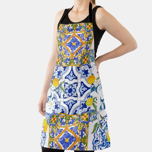 Sizilianischer Stil,Sommerkunst All-Over-Print-Sch Schürze (InSitu)