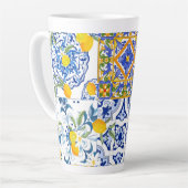 sizilianischer Stil,Sommerkunst Latte Tasse (Linke Ecke)