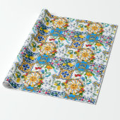 sizilianischer Stil, Sommerkunst, Zitronen Geschenkpapier (Ungerollt)