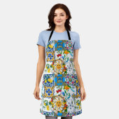 sizilianischer Stil, Sommerkunst, Zitronen Schürze (Getragen)