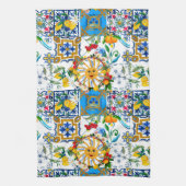 sizilianischer Stil, Sommerkunst, Zitronen-Schürze Geschirrtuch (Vertikal)