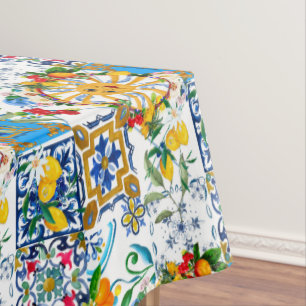 sizilianischer Stil, Sommerkunst, Zitronen Tischdecke