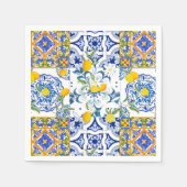 sizilianischer Stil, sommerliche Kunst Serviette (Vorderseite)