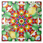 sizilianischer Stil, Zitronen, Majolika Fliese (Vorderseite)