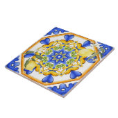 sizilianischer Stil, Zitronen, Majolika Fliese (Seite)