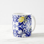 sizilianischer Stil, Zitronen, Majolika Kaffeetasse (VorderseiteRechts)