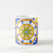 sizilianischer Stil, Zitronen, Majolika Kaffeetasse (Mittel)