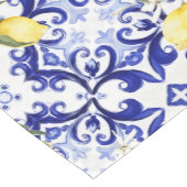 sizilianischer Stil, Zitronen, Majolika Mittelgroßer Tischläufer (Ecke)