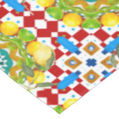 sizilianischer Stil, Zitronen, Majolika Tischdecke (Schrägansicht)