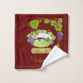 Sizilianischer Weingarten Badhandtuch Set (Waschlappen)