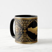 sizilianisches Barockmuster-Design Tasse (Vorderseite Links)