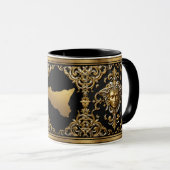 sizilianisches Barockmuster-Design Tasse (VorderseiteRechts)