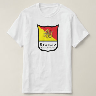 Sizilianisches Flagge Trinacria Gold T-Shirt
