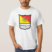 Sizilianisches Flagge Trinacria Gold T-Shirt (Vorderseite)