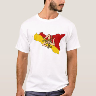 Sizilianisches Flaggen-Insel-Shirt T-Shirt