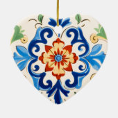 Sizilianisches Fliesenmuster Keramik Ornament (Hinten)