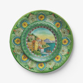 Sizilianisches Grün: Melaminpapier Pappteller (Vorderseite)
