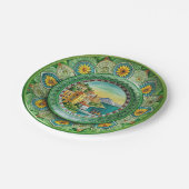 Sizilianisches Grün: Melaminpapier Pappteller (Schrägansicht)