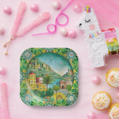 Sizilianisches Grün: Melaminpapier Pappteller (Party)