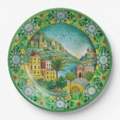 Sizilianisches Grün: Melaminpapier Pappteller (Vorderseite)