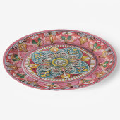 Sizilianisches Grün: Melaminpapier Pappteller (Schrägansicht)