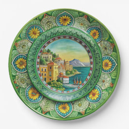 Sizilianisches Grün: Melaminpapier Pappteller