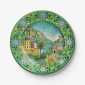 Sizilianisches Grün: Melaminpapier Pappteller (Vorderseite)