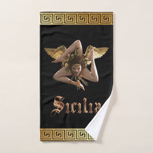 Sizilianisches Medusa Geschenkhandtuch Set (Handtuch)