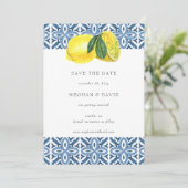 Sizilianisches Mittelmeer Blauer Lemon Save the Da Ankündigung (Stehend Vorderseite)