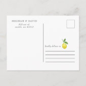 Sizilianisches Mittelmeer Blauer Lemon Save the Da Ankündigungspostkarte (Rückseite)