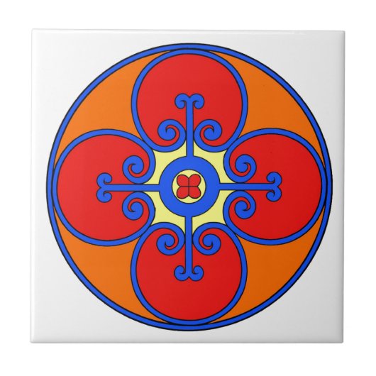 Sizilianisches Mittelmeer-Design Fliese (Vorderseite)