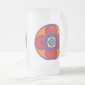 Sizilianisches Mittelmeer-Design Mattglas Bierglas (VorderseiteRechts)