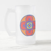 Sizilianisches Mittelmeer-Design Mattglas Bierglas (Links)