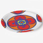 Sizilianisches Mittelmeer-Design Pappteller (Schrägansicht)