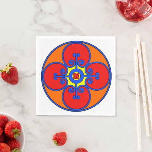 Sizilianisches Mittelmeer-Design Serviette (Beispiel)