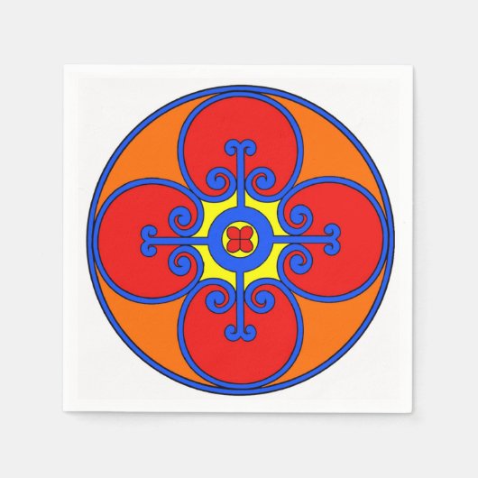 Sizilianisches Mittelmeer-Design Serviette (Vorderseite)