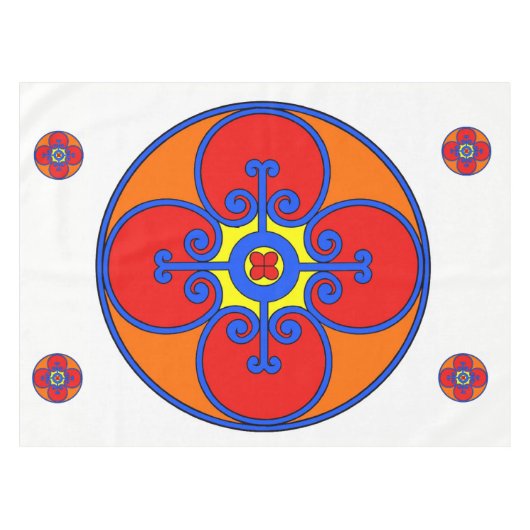 Sizilianisches Mittelmeer-Design Tischdecke (Vorderseite (Horizontal))