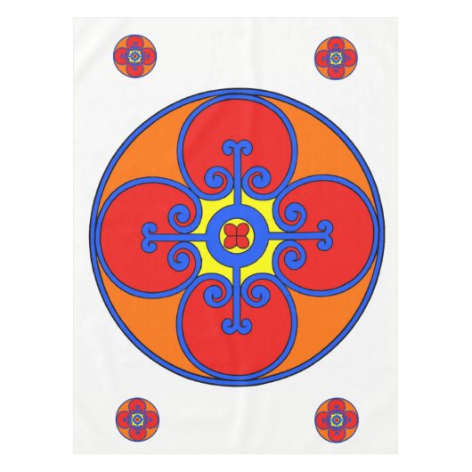 Sizilianisches Mittelmeer-Design Tischdecke (Vorderseite)